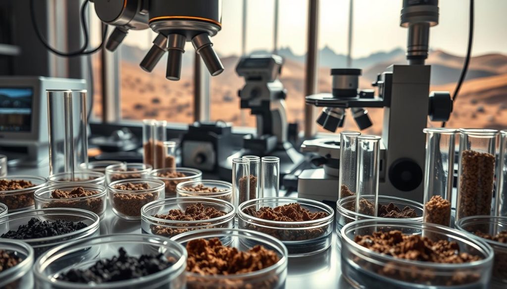 analysis of martian soil samples